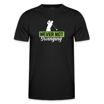 Golf Golfer Golfen - Männer Funktions-T-Shirt - Schwarz - Vorne - AI Model Male 178 dark (178cm)
