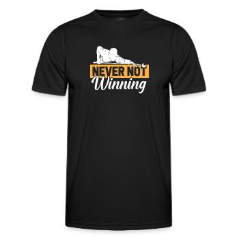 Billard - Männer Funktions-T-Shirt - Schwarz - Vorne - AI Model Male 178 dark (178cm)