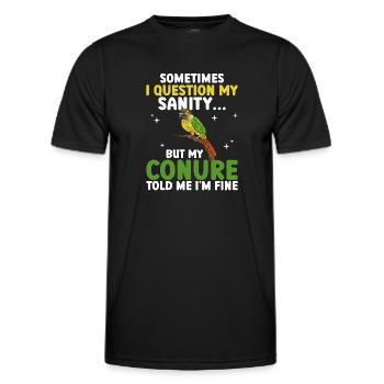 Molina Perruche Perroquet Perruche Oiseau Perruche - T-shirt sport Homme - noir - Devant - AI Model Male 178 dark (178cm)