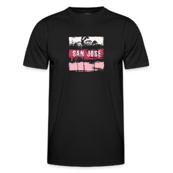 San Jose Kalifornien Urlaub Souvenir Zusammenfassung - Männer Funktions-T-Shirt - Schwarz - Vorne - AI Model Male 178 dark (178cm)