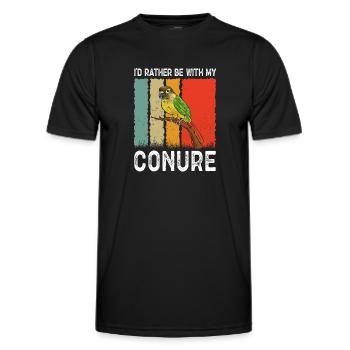 Molinasittich Papagei Vogel Sittich - Männer Funktions-T-Shirt - Schwarz - Vorne - AI Model Male 178 dark (178cm)