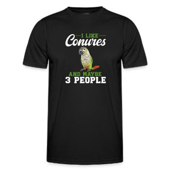 Molinasittich Papagei Vogel Sittich - Männer Funktions-T-Shirt - Schwarz - Vorne - AI Model Male 178 dark (178cm)