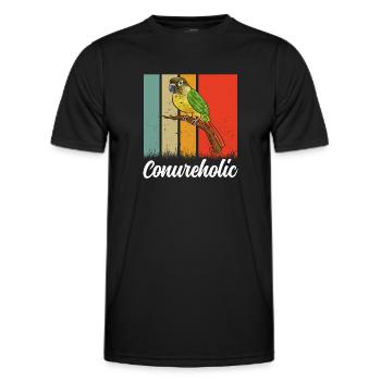 Molina Perruche Perroquet Perruche Oiseau Perruche - T-shirt sport Homme - noir - Devant - AI Model Male 178 dark (178cm)