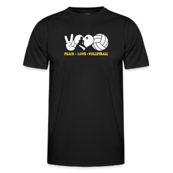 Lustiges Volleyball Geschenk - Männer Funktions-T-Shirt - Schwarz - Vorne - AI Model Male 178 dark (178cm)