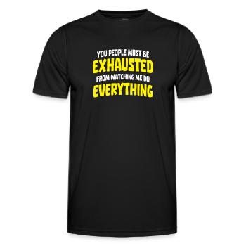 Schwarzer Humor - Männer Funktions-T-Shirt - Schwarz - Vorne - AI Model Male 178 dark (178cm)
