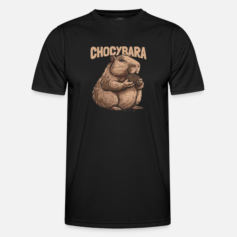 Chocolate Chocolate Capybara Chocybara Men's Functional T-Shirt