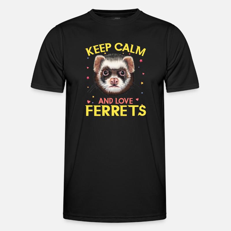 Frettchen - Männer Funktions-T-Shirt - Schwarz