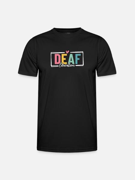 Döv Utbildning DHH Lärare Uppskattning Rolig - Funktions-T-shirt herr - svart