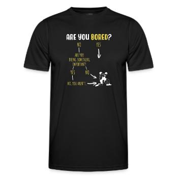 Sind Sie gelangweilt? - Männer Funktions-T-Shirt - Schwarz - Vorne - AI Model Male 178 dark (178cm)