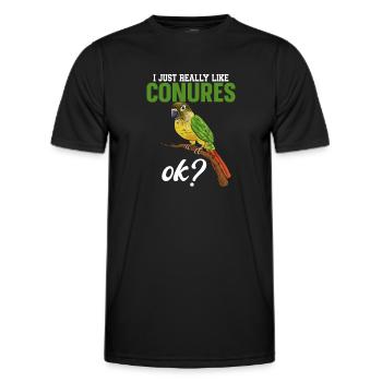 Molina Perruche Perroquet Perruche Oiseau Perruche - T-shirt sport Homme - noir - Devant - AI Model Male 178 dark (178cm)