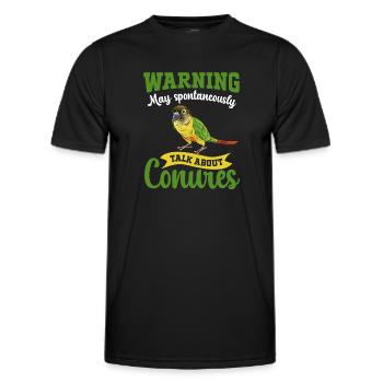 Molinasittich Papagei Vogel Sittich - Männer Funktions-T-Shirt - Schwarz - Vorne - AI Model Male 178 dark (178cm)