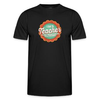 Ich bin ein Lehrer: Immer richtige Aussage - Männer Funktions-T-Shirt - Schwarz - Vorne - AI Model Male 178 dark (178cm)