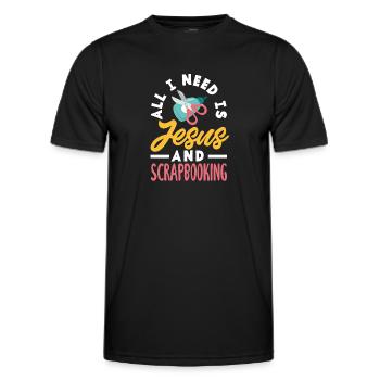 Album de souvenirs, album de scrapbooking, album de souvenirs - T-shirt sport Homme - noir - Devant - AI Model Male 178 dark (178cm)