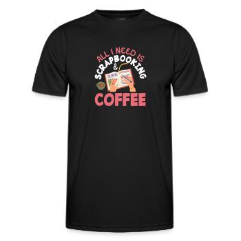 Album de souvenirs, album de scrapbooking, album de souvenirs - T-shirt sport Homme - noir - Devant - AI Model Male 178 dark (178cm)