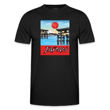 Affiche de voyage vintage Japon Lovely - T-shirt sport Homme - noir - Devant - AI Model Male 178 dark (178cm)