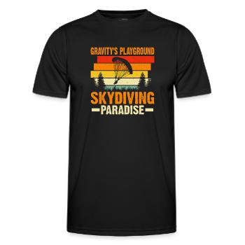 Parachutisme Parachutisme - T-shirt sport Homme - noir - Devant - AI Model Male 178 dark (178cm)