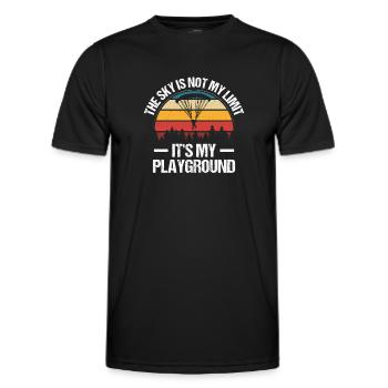 Fallschirmspringen Fallschirmspringen - Männer Funktions-T-Shirt - Schwarz - Vorne - AI Model Male 178 dark (178cm)