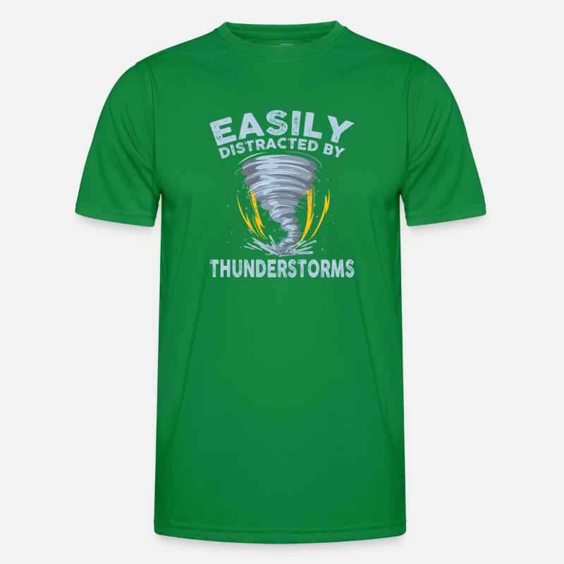Easily distracted by thunderstorms Men's Functional T-Shirt