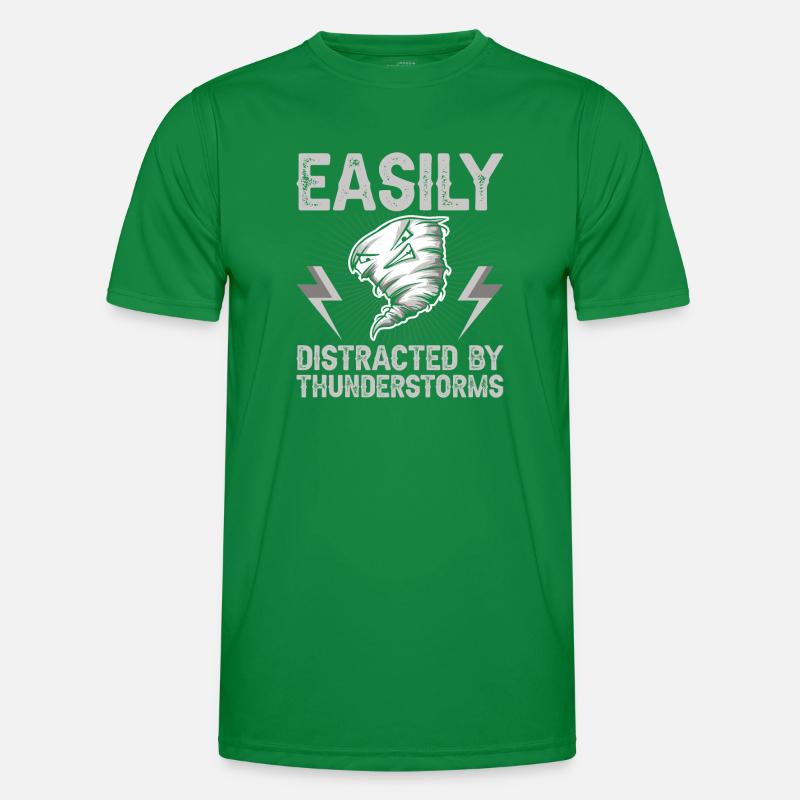 Easily distracted by thunderstorms Men's Functional T-Shirt