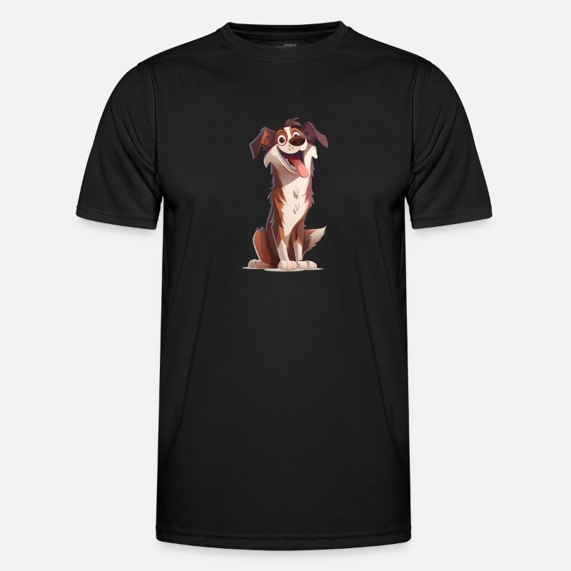 Aidi Gift | Cartoon Artwork - Men's Functional T-Shirt - black