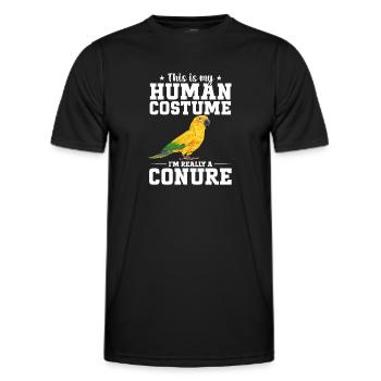 Parakeet Parrot Parakeet Bird - Men's Functional T-Shirt - black - Front - AI Model Male 178 dark (178cm)