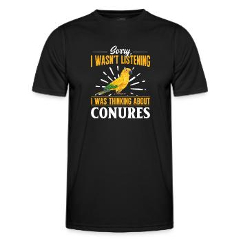 Parakeet Parrot Parakeet Bird - Men's Functional T-Shirt - black - Front - AI Model Male 178 dark (178cm)
