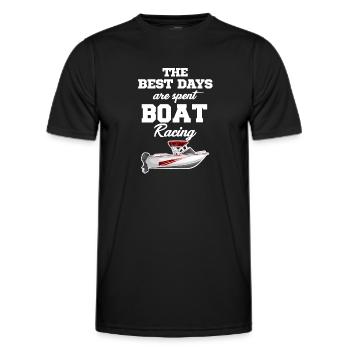 Die Besten Tage Verbringt Man Mit Bootsrennen, - Männer Funktions-T-Shirt - Schwarz - Vorne - AI Model Male 178 dark (178cm)