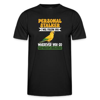 Parakeet Parrot Parakeet Bird - Men's Functional T-Shirt - black - Front - AI Model Male 178 dark (178cm)