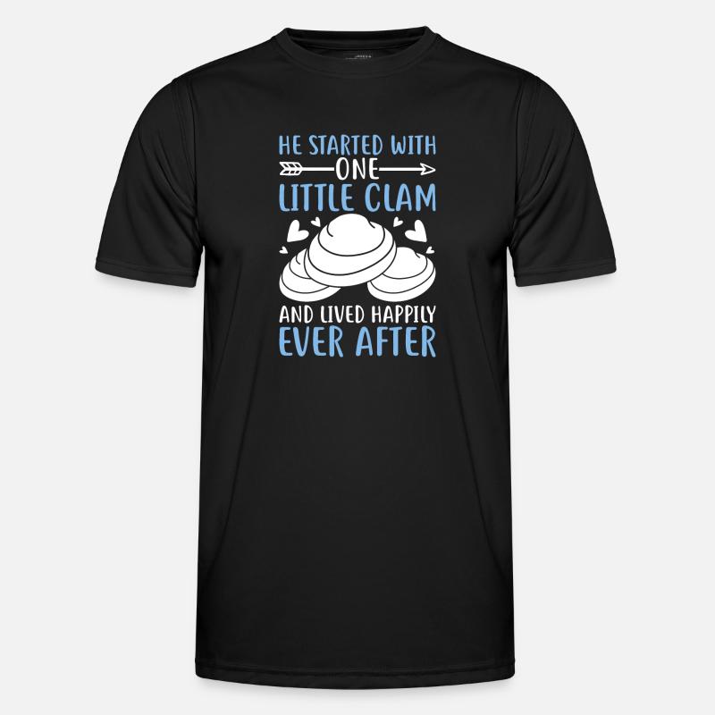 Funny shell digger making shells from shells - Men's Functional T-Shirt - black