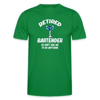 Barkeeper Im Ruhestand, Also Frag Mich Nicht, - Männer Funktions-T-Shirt - Kelly Green - Vorne - AI Model Male 178 dark (178cm)