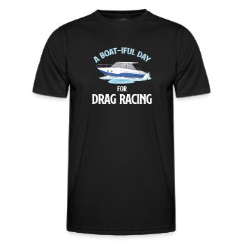Ein Tag Voller Boote Für Drag Racing Wassersport - Männer Funktions-T-Shirt - Schwarz - Vorne - AI Model Male 178 dark (178cm)