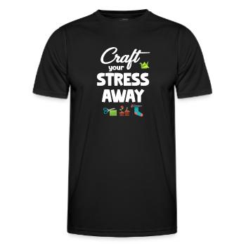 Stellen Sie Ihre Stressfreie Keramik Her - Männer Funktions-T-Shirt - Schwarz - Vorne - AI Model Male 178 dark (178cm)