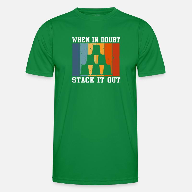 Sport Stacking Stacks Coupe de vitesse empilée T-shirt sport Homme