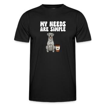 Silver Labrador Retriever Silver Lab - Men's Functional T-Shirt - black - Front - AI Model Male 178 dark (178cm)