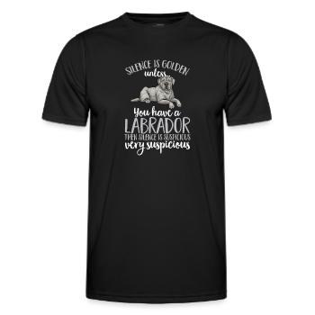 Silver Labrador Retriever Silver Lab - Men's Functional T-Shirt - black - Front - AI Model Male 178 dark (178cm)