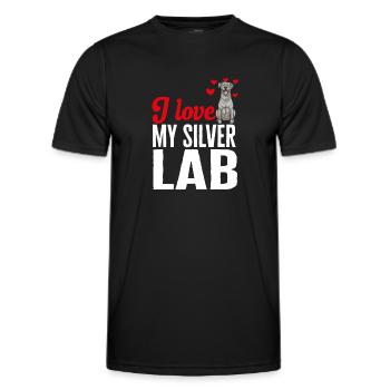 Silver Labrador Retriever Silver Lab - Men's Functional T-Shirt - black - Front - AI Model Male 178 dark (178cm)