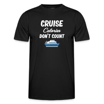 Cruise Calories Don't Count Honeymoon - Men's Functional T-Shirt - black - Front - AI Model Male 178 dark (178cm)