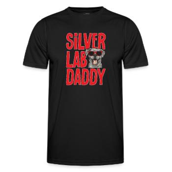 Silver Labrador Retriever Silver Lab - Men's Functional T-Shirt - black - Front - AI Model Male 178 dark (178cm)