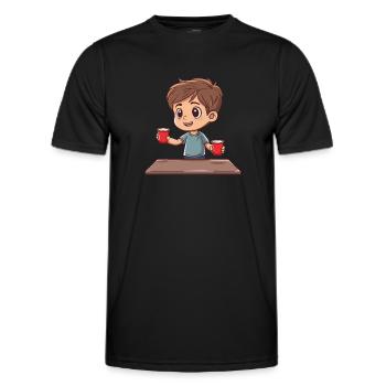 Empilage de gobelets Speed Stacker - T-shirt sport Homme - noir - Devant - AI Model Male 178 dark (178cm)