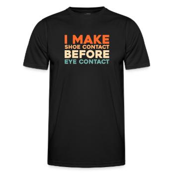 Sneakers - Men's Functional T-Shirt - black - Front - AI Model Male 178 dark (178cm)