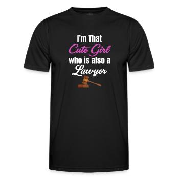Ich Bin Das Süße Mädchen, Das Auch Eine Anwältin - Männer Funktions-T-Shirt - Schwarz - Vorne - AI Model Male 178 dark (178cm)