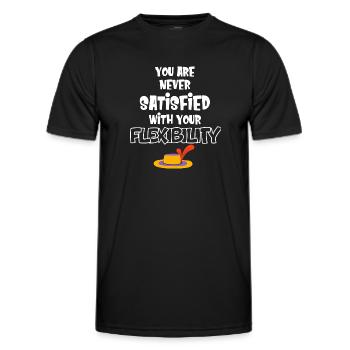 Vous n’êtes jamais satisfait de votre - T-shirt sport Homme - noir - Devant - AI Model Male 178 dark (178cm)