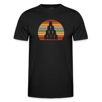 Empilage de gobelets Speed Stacker - T-shirt sport Homme - noir - Devant - AI Model Male 178 dark (178cm)