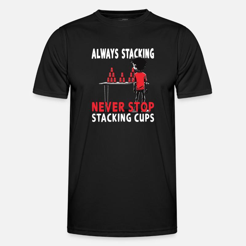 Empilage de gobelets Speed Stacker - T-shirt sport Homme - noir