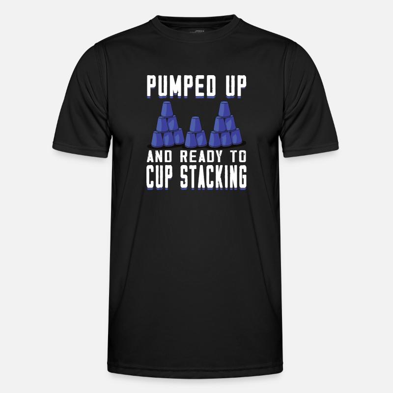 Stapeln Von Bechern Speed Stacker - Männer Funktions-T-Shirt - Schwarz