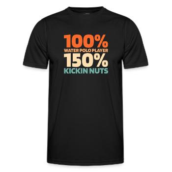 Wasserball Wasserballer - Männer Funktions-T-Shirt - Schwarz - Vorne - AI Model Male 178 dark (178cm)