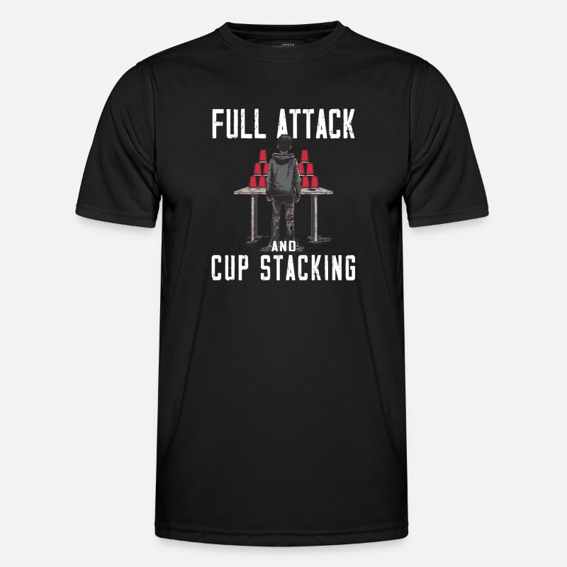 Stapeln Von Bechern Speed Stacker - Männer Funktions-T-Shirt - Schwarz