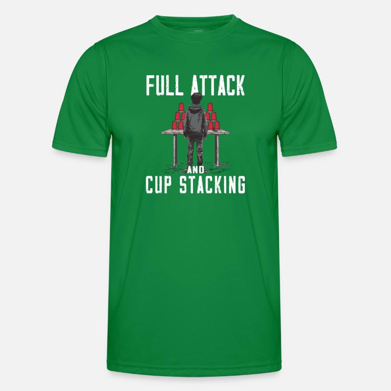 Stapeln Von Bechern Speed Stacker Männer Funktions-T-Shirt