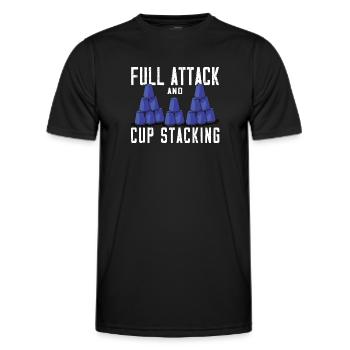 Empilage de gobelets Speed Stacker - T-shirt sport Homme - noir - Devant - AI Model Male 178 dark (178cm)