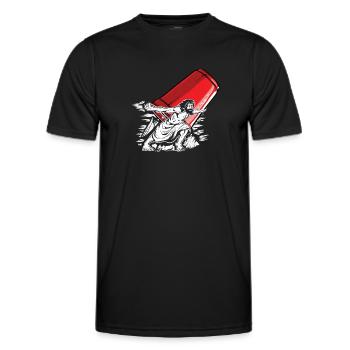 Empilage de gobelets Speed Stacker - T-shirt sport Homme - noir - Devant - AI Model Male 178 dark (178cm)